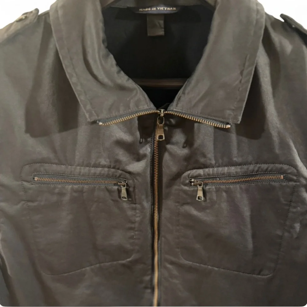 Vintage Banana Republic Black Military Jacket Size Men’s Large